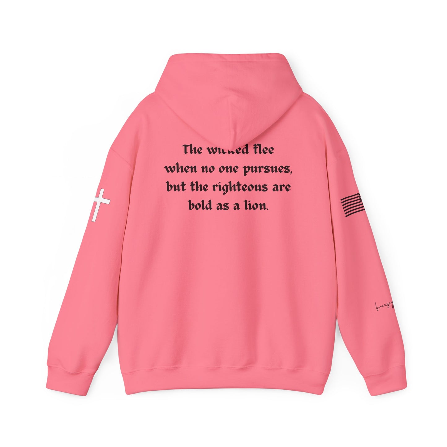 Proverbs 28:1, Hoodie, Unisex Heavy Blend Sweatshirt