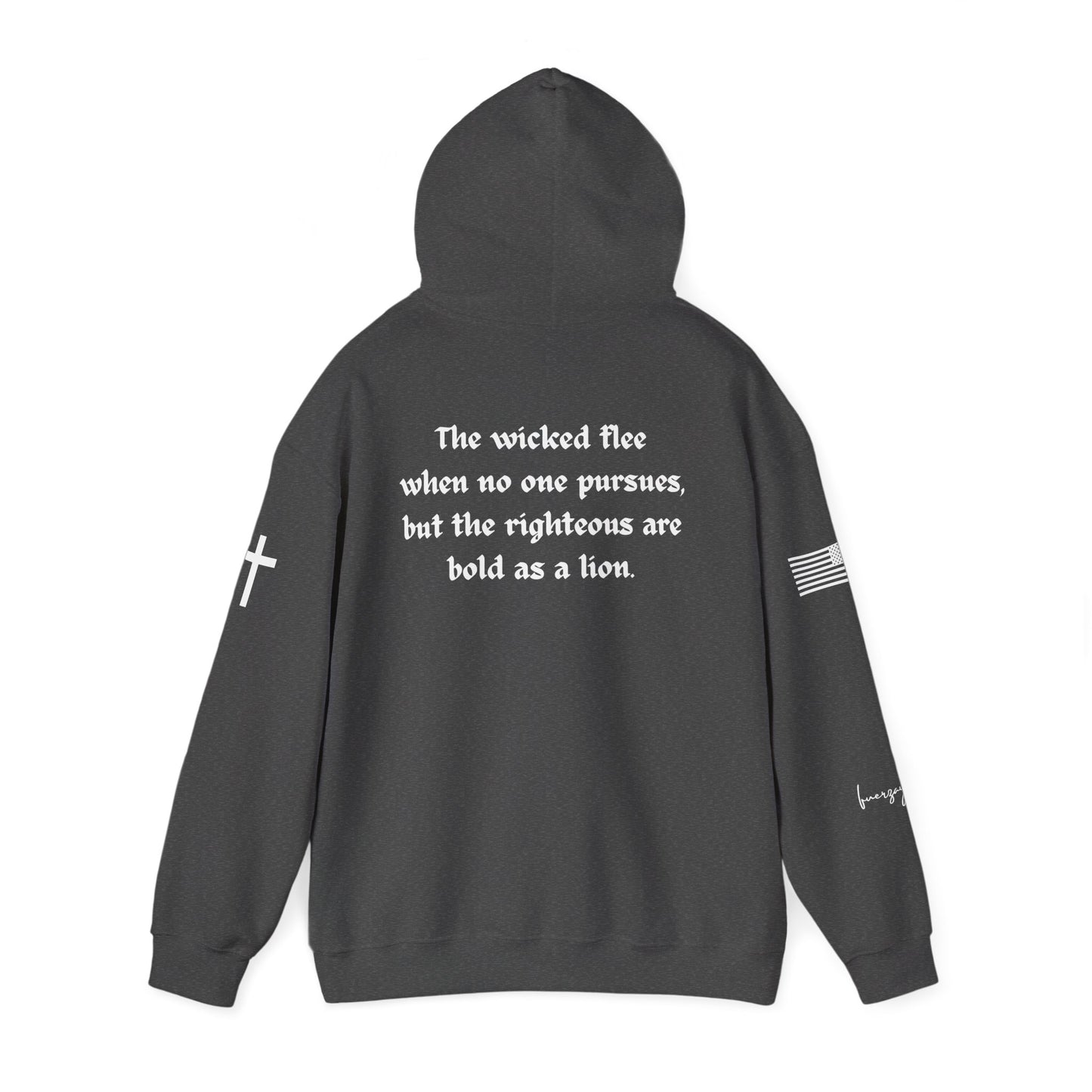 Proverbs 28:1, Unisex Heavy Blend Sweatshirt