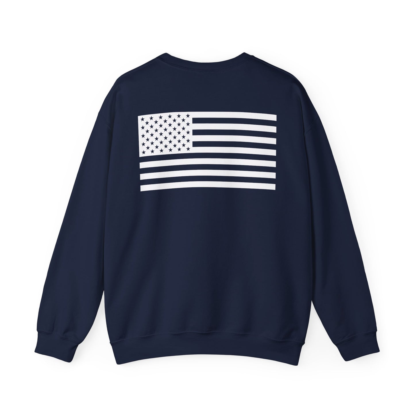White Large Cross, Faith and Freedom, Crewneck Sweatshirt