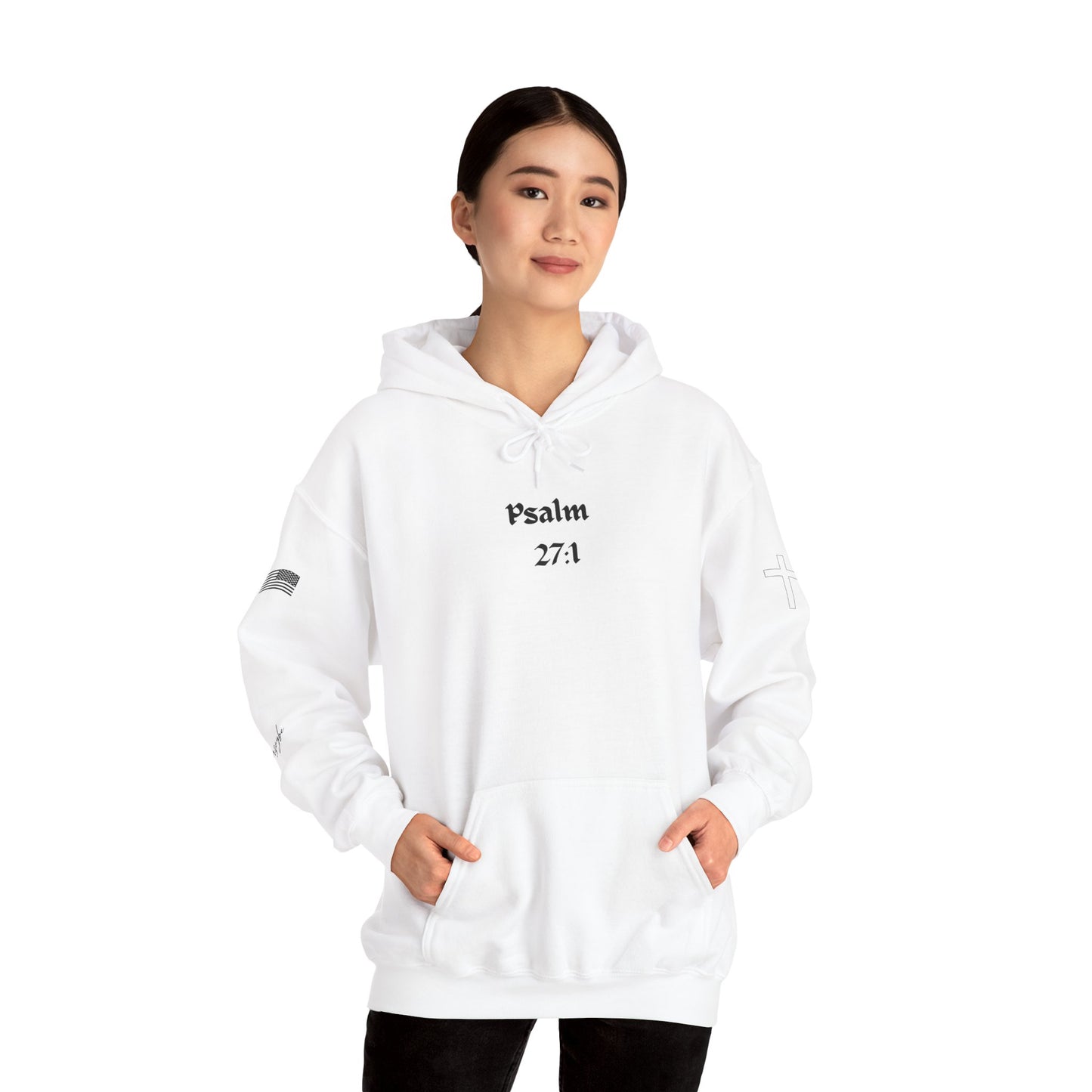 Psalm 27:1, Hoodie, Unisex Heavy Blend Sweatshirt