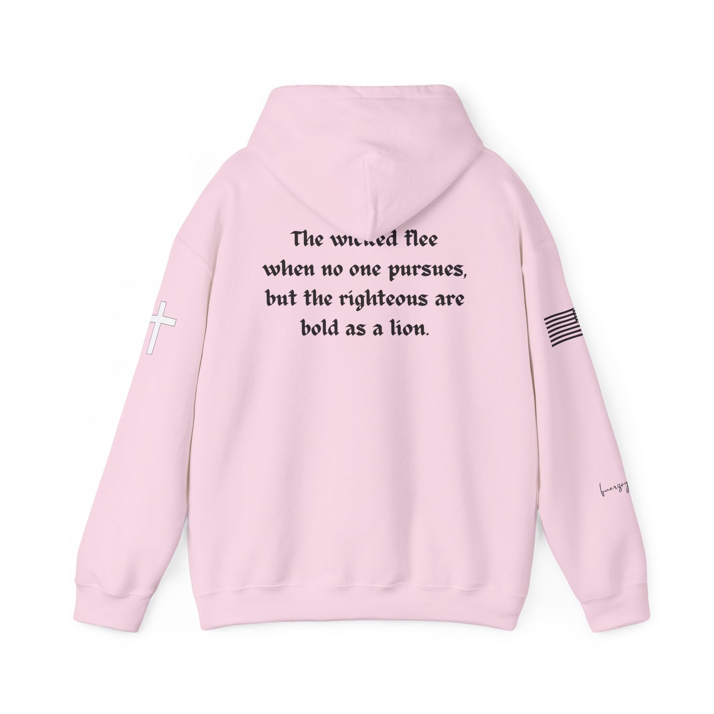 Proverbs 28:1, Hoodie, Unisex Heavy Blend Sweatshirt
