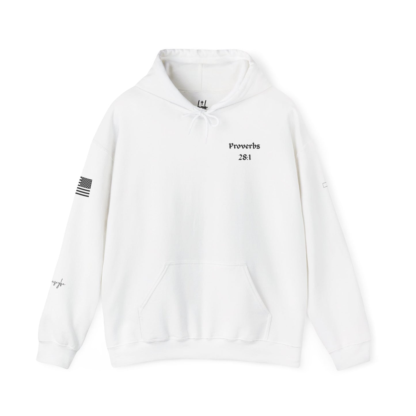 Proverbs 28:1, Hoodie, Unisex Heavy Blend Sweatshirt