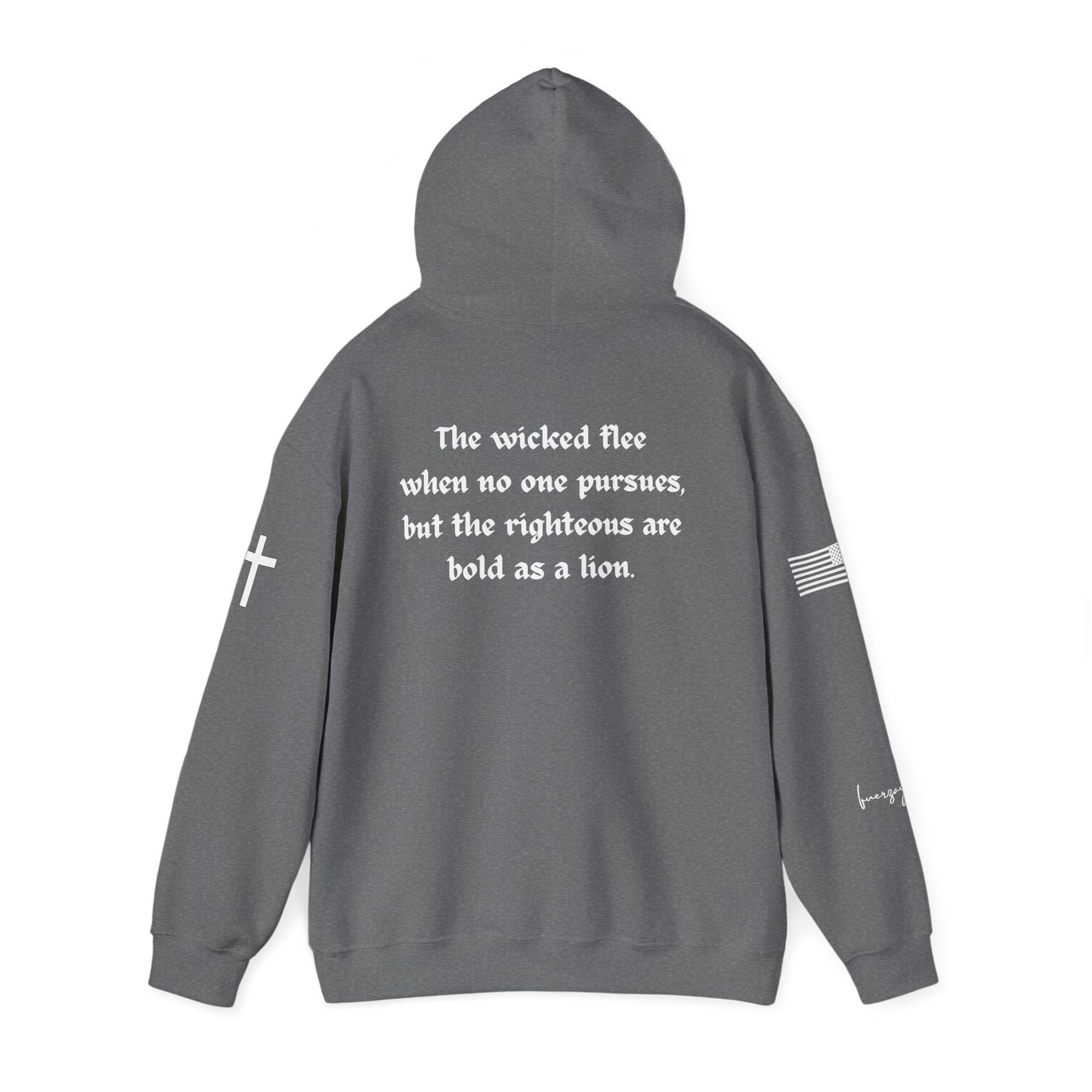 Proverbs 28:1, Unisex Heavy Blend Sweatshirt