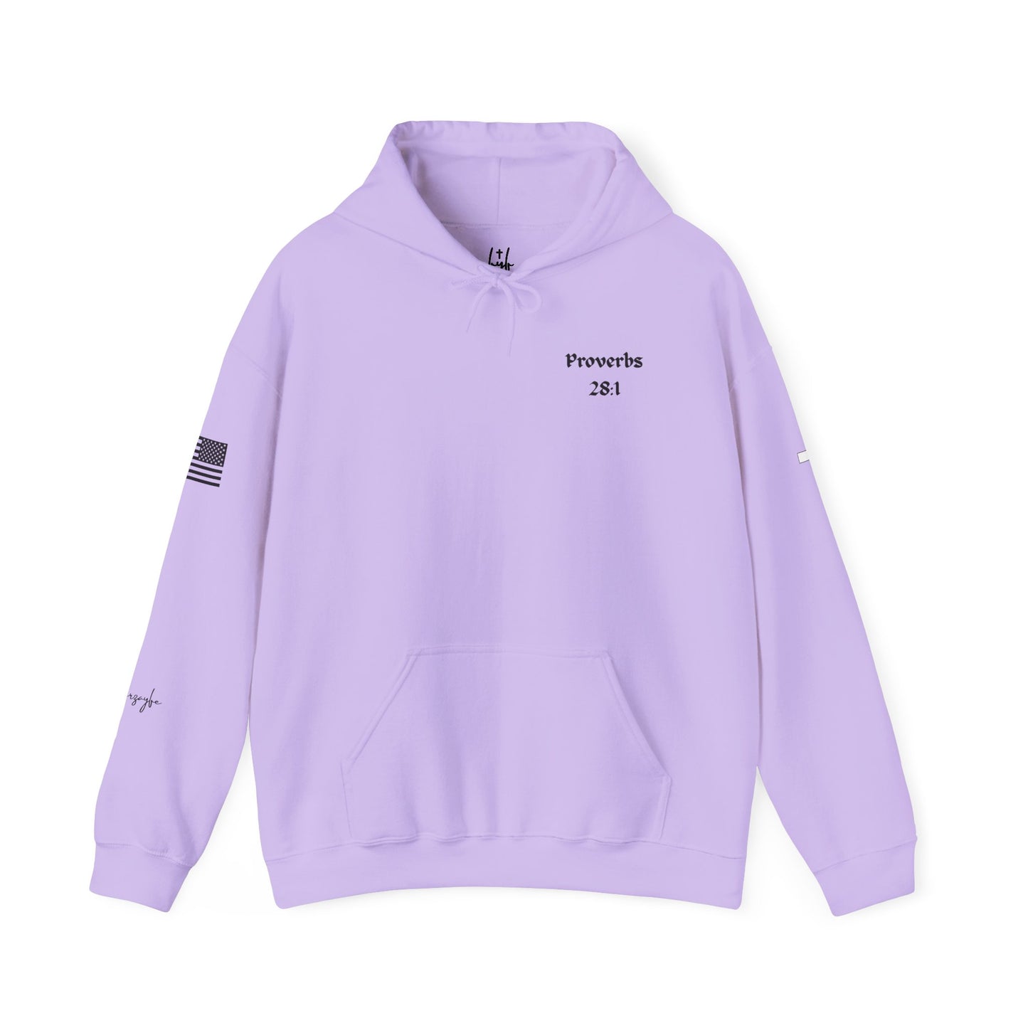 Proverbs 28:1, Hoodie, Unisex Heavy Blend Sweatshirt