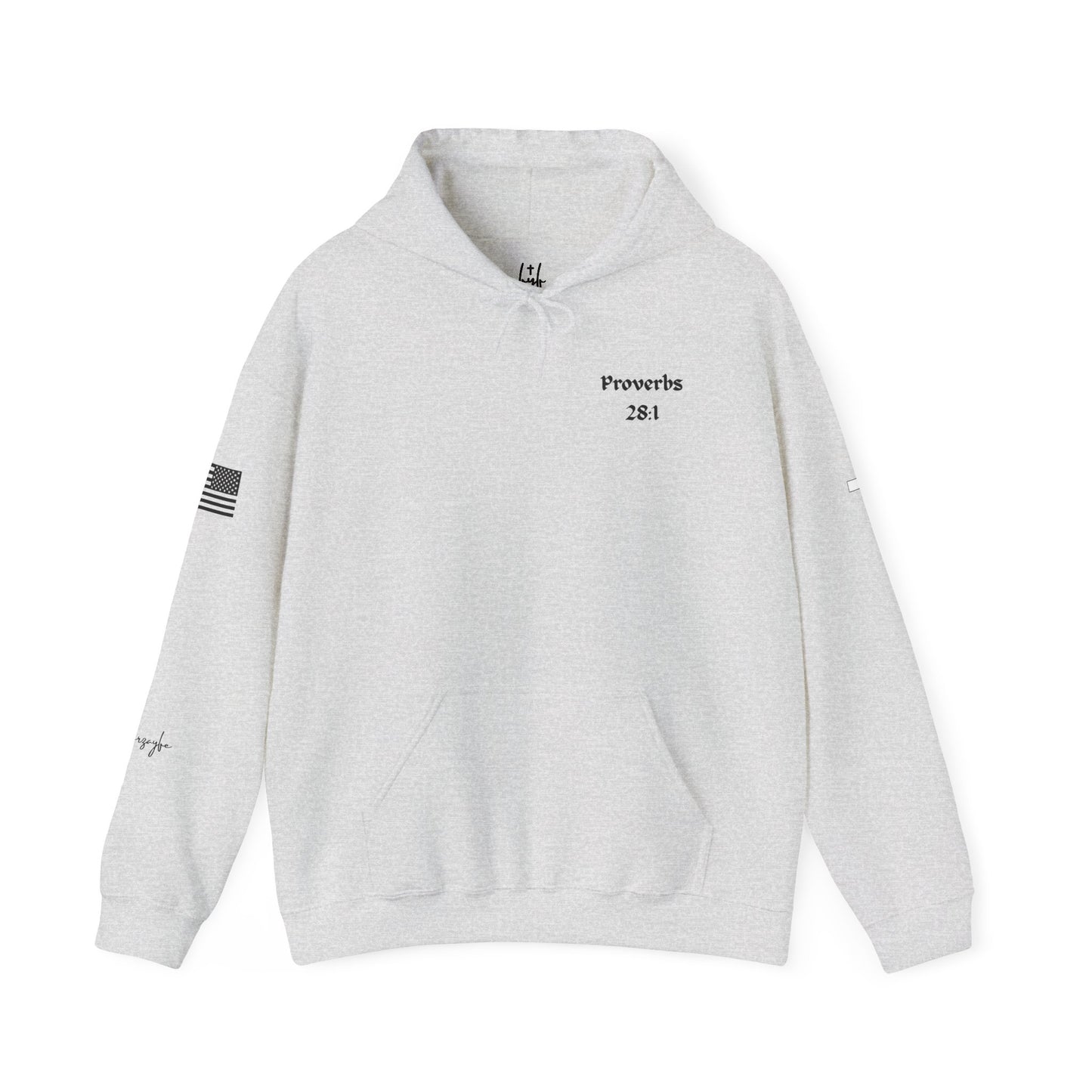 Proverbs 28:1, Hoodie, Unisex Heavy Blend Sweatshirt
