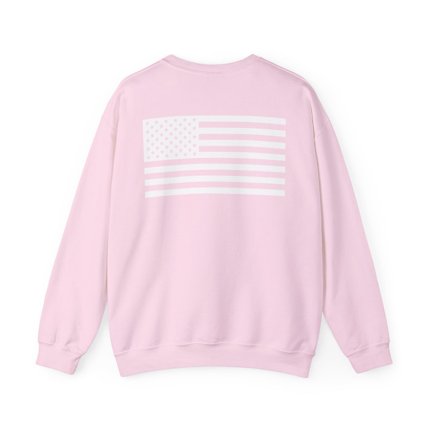White Large Cross, Faith and Freedom, Crewneck Sweatshirt