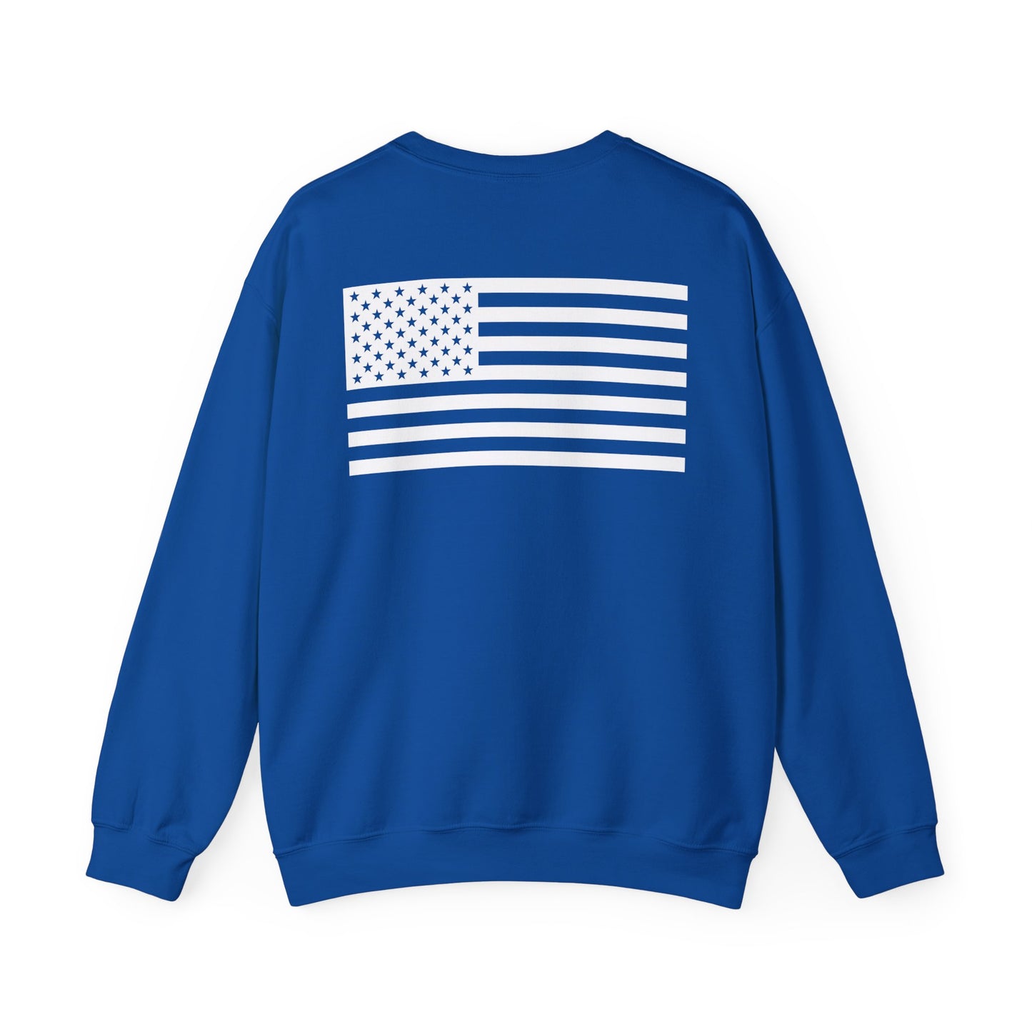White Large Cross, Faith and Freedom, Crewneck Sweatshirt