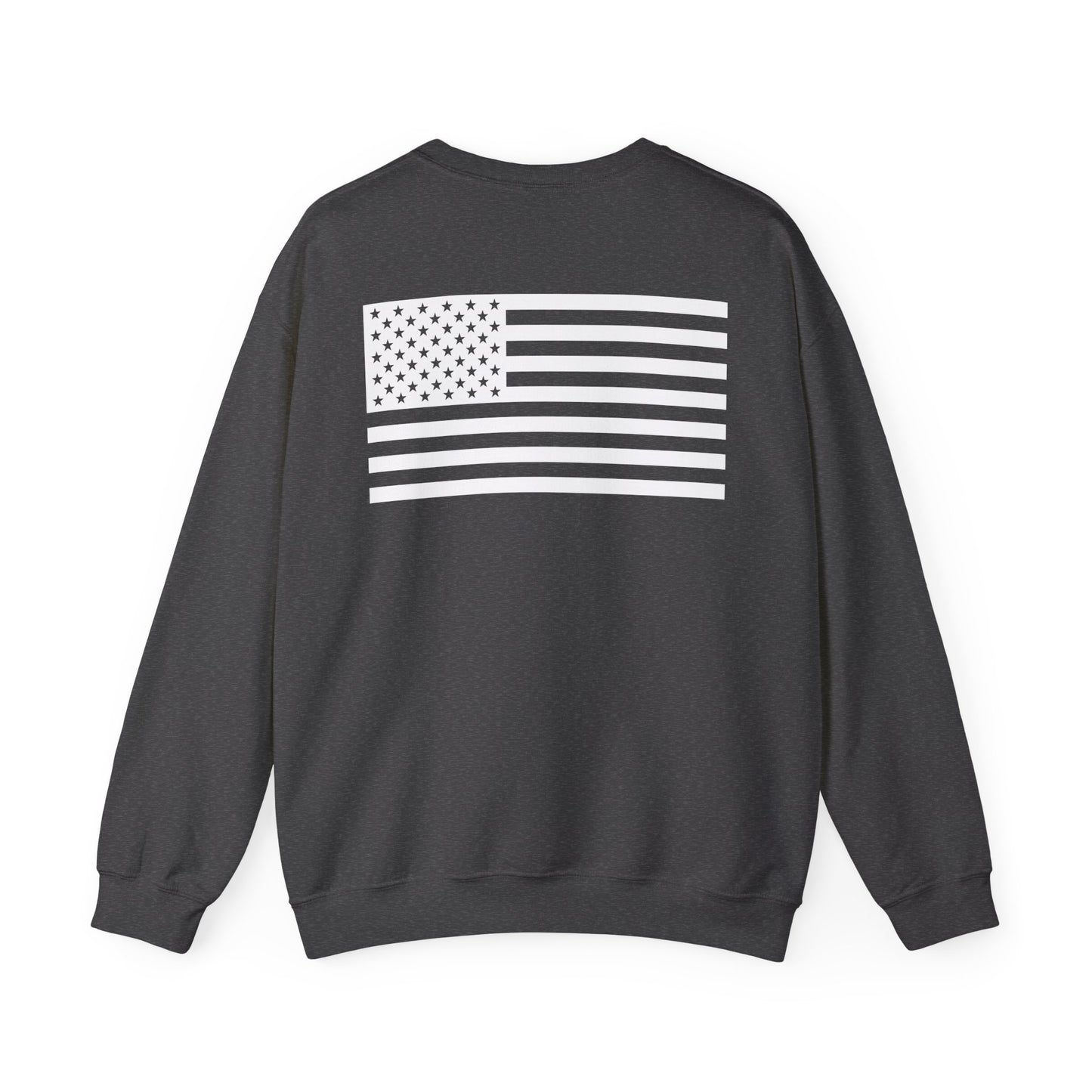 White Large Cross, Faith and Freedom, Crewneck Sweatshirt