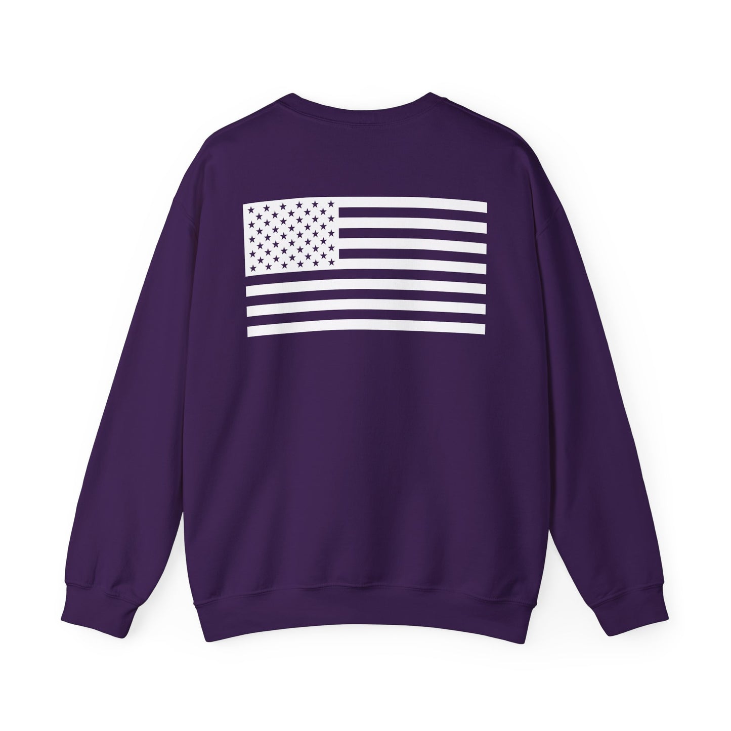 White Large Cross, Faith and Freedom, Crewneck Sweatshirt