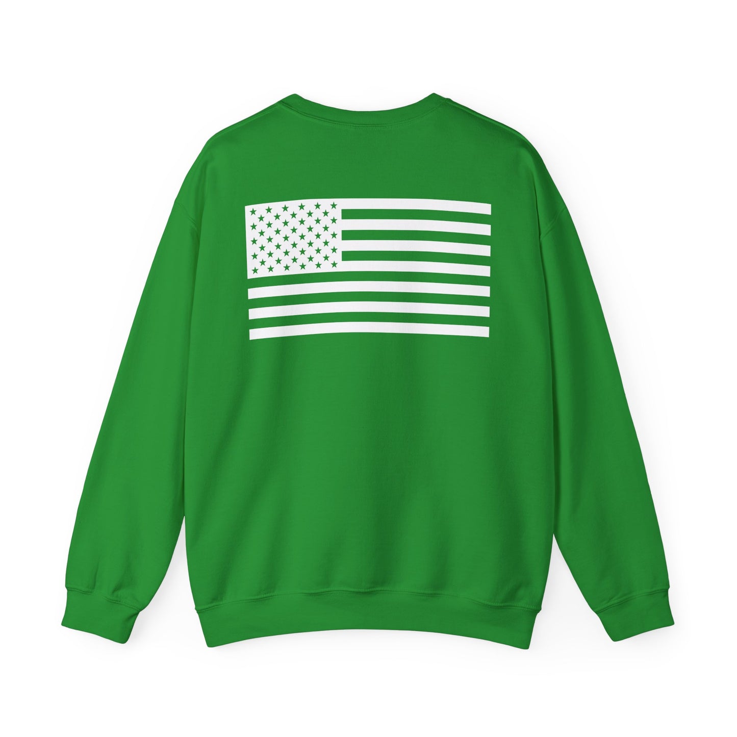 White Large Cross, Faith and Freedom, Crewneck Sweatshirt