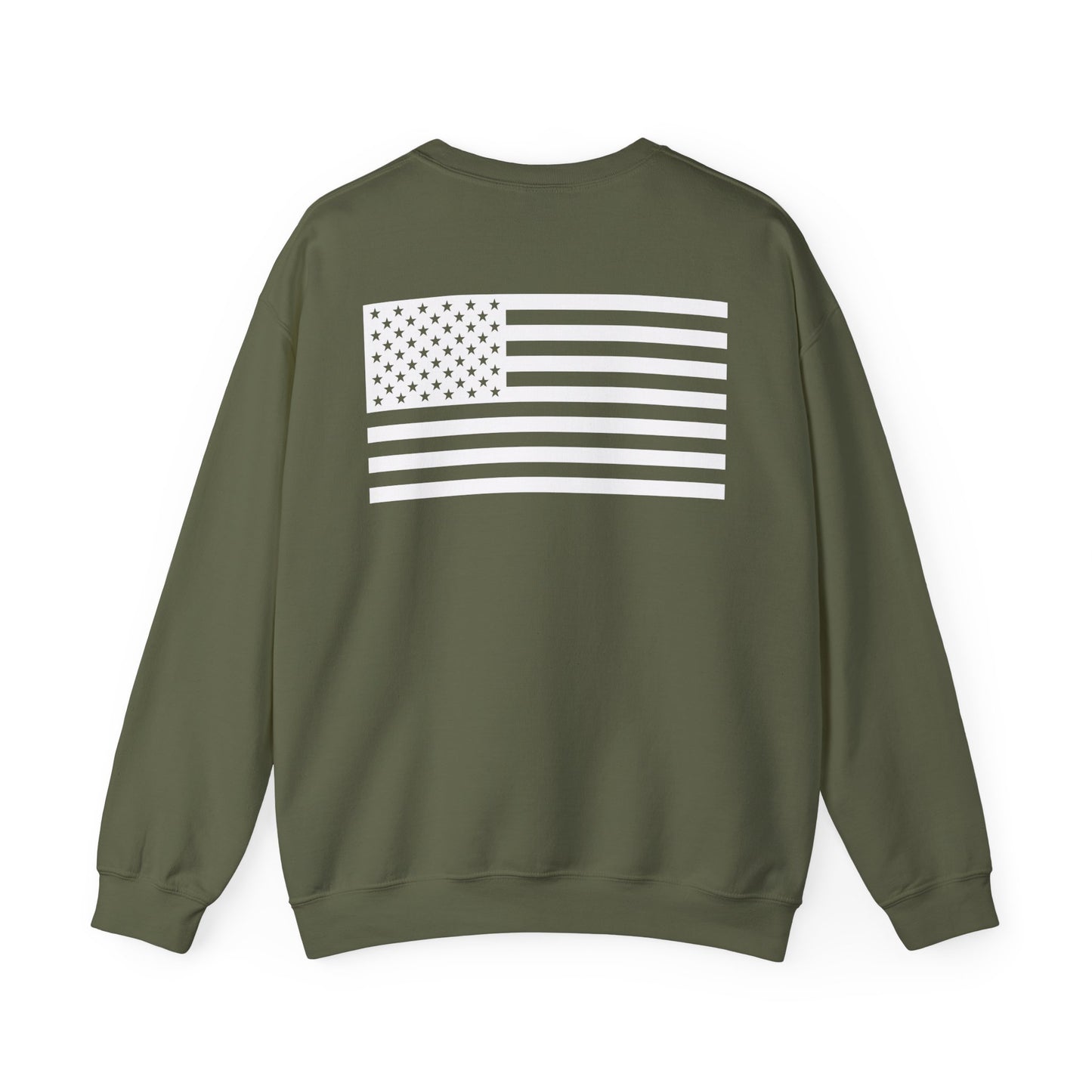 White Large Cross, Faith and Freedom, Crewneck Sweatshirt