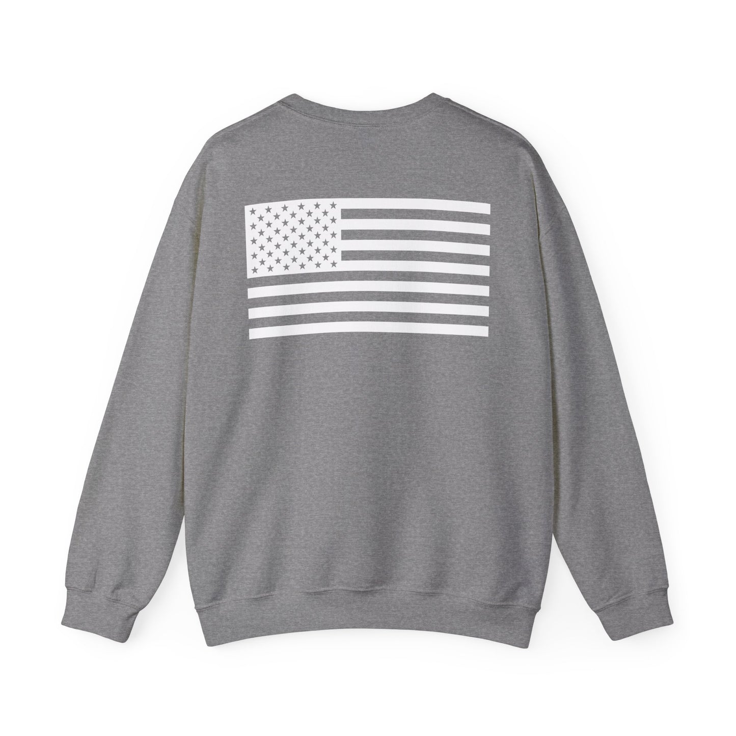 White Large Cross, Faith and Freedom, Crewneck Sweatshirt