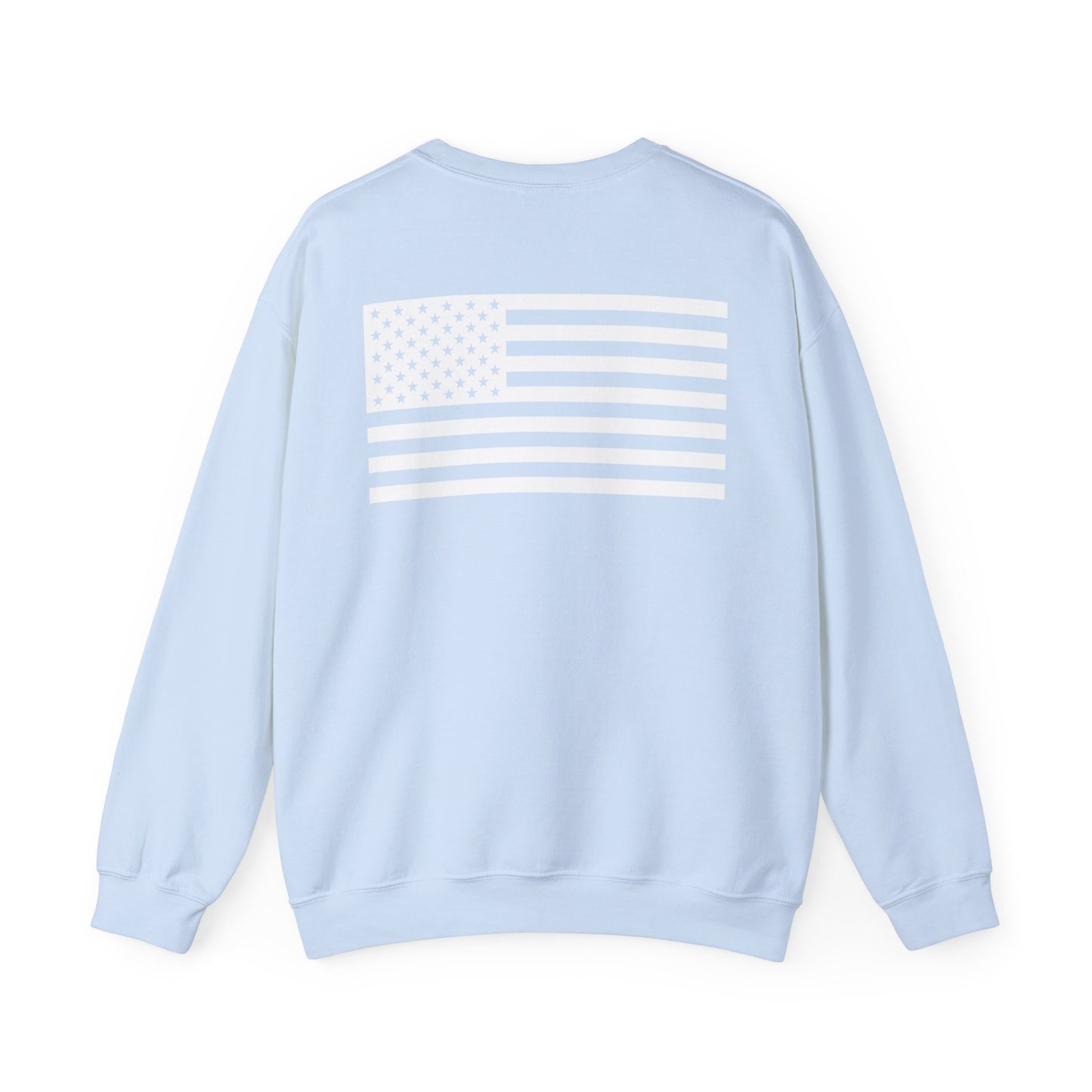 White Large Cross, Faith and Freedom, Crewneck Sweatshirt
