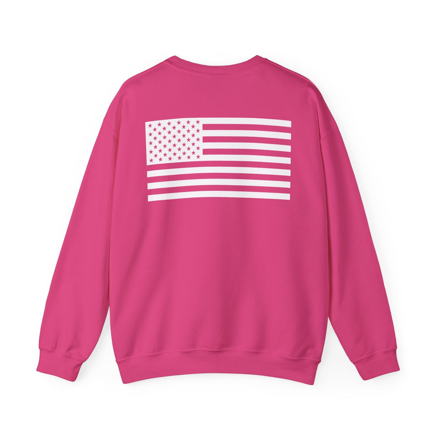 White Large Cross, Faith and Freedom, Crewneck Sweatshirt