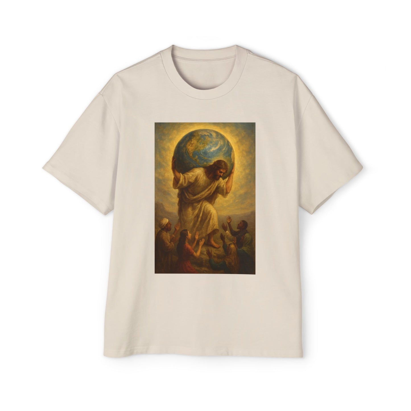 Jesus Christ carries the Earth