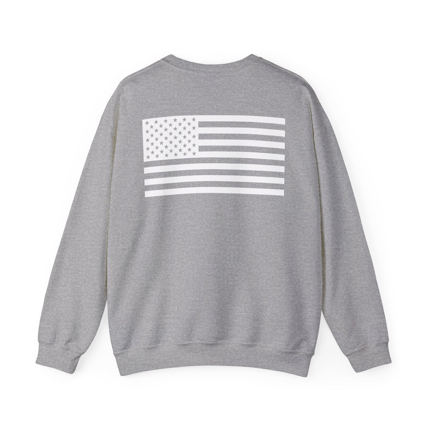 White Large Cross, Faith and Freedom, Crewneck Sweatshirt